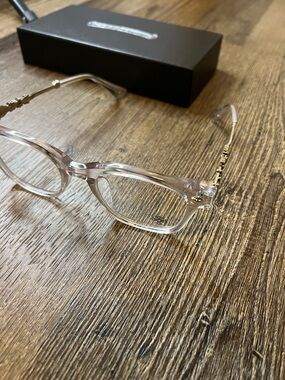 & Other Stories Clear Frame Sunglasses with Gold Temples